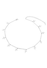 nice choker cross pendant silver baby necklace